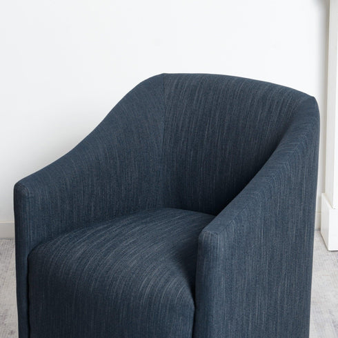 Rafa Performance Dining Chair with Casters - Upholstered Dining Chair | Modern Dining Chairs | Kinwell Furniture | Performance Fabric Dining Chairs